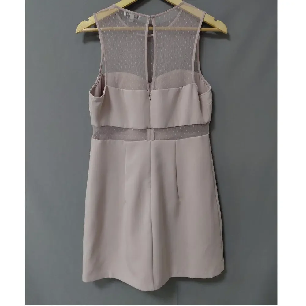Express Mesh Neckline Cutout Sleeveless A-Line Mini Dress Women Size 12